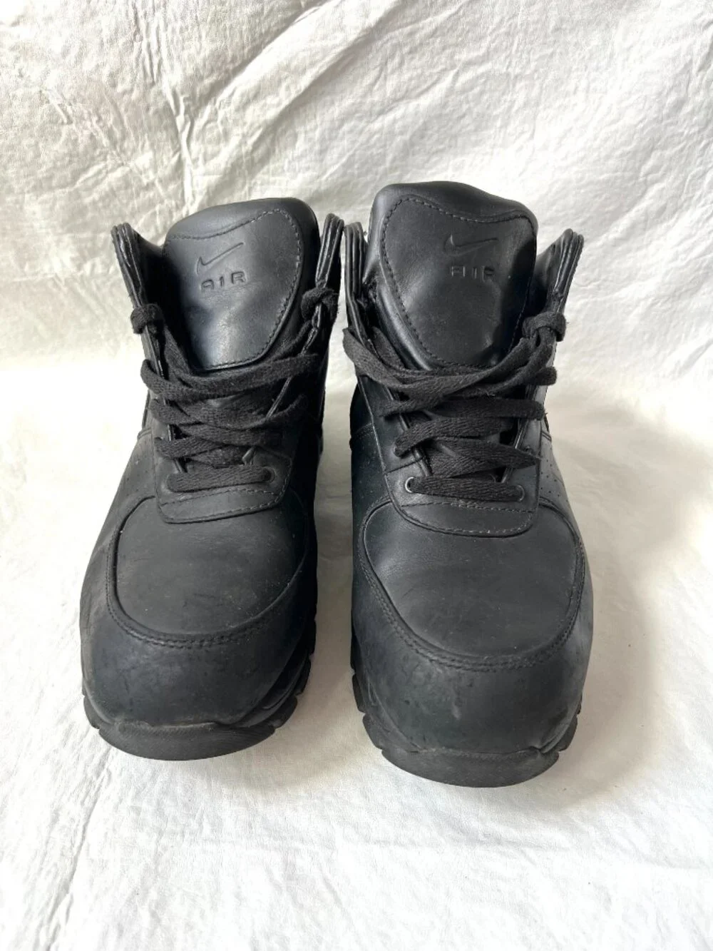 Nike Air Max Goadome boots US mens 12 triple black leather ACG lace up sneaker
